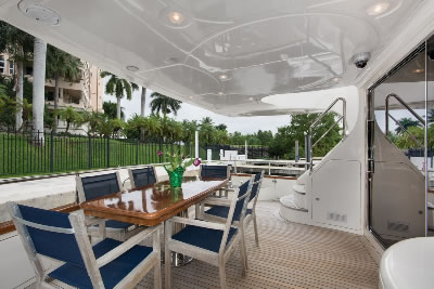 Yacht Antares aft deck