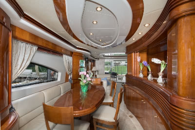 Yacht Antares dining