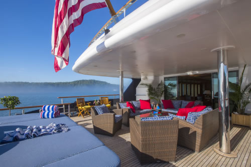 yacht Capricorn aft deck