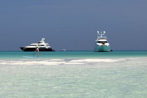 yacht in the Exumas