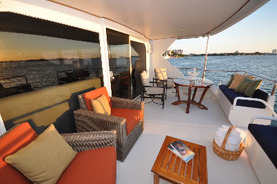 Yacht Golden Girl aft deck