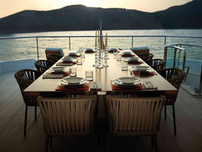 Imperial Princess aft deck dining