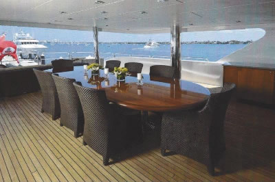 Match Point bridge deck dining