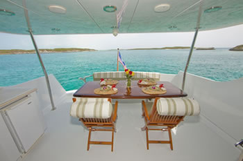 Yacht Temptation aft deck
