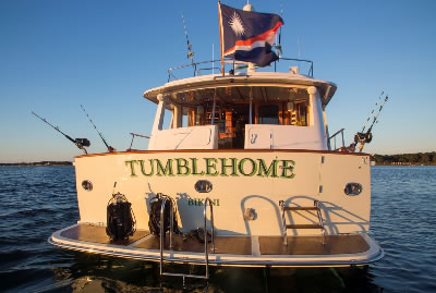 Yacht Tumblehome stern