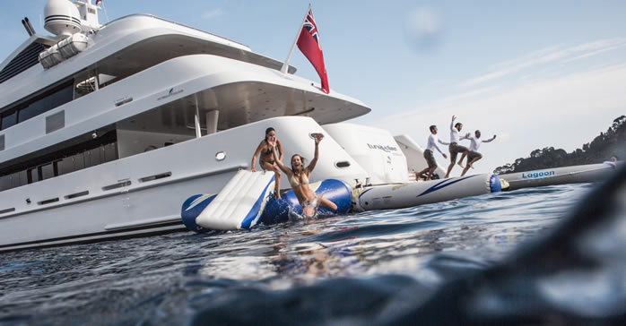 jumping off a yacht