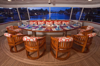 Carte Blanche aft deck dining