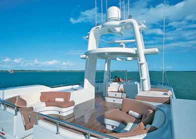 yacht Starship flybridge with Jacuzzi
